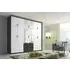 Hildesheim Extra 12 Door Combi Wardrobe - Metallic Grey, White