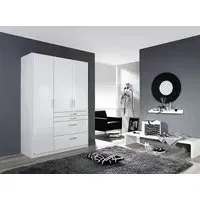 Homburg 3-Door Wardrobe with Drawers - White
