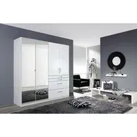 Homburg 4 Door Combi Wardrobe - White
