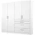 Homburg 4 Door Combi Wardrobe with Drawers - White