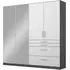 Homburg 4 Door Combi Wardrobe with Mirrors - Grey, White