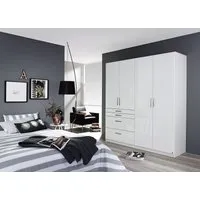 Homburg 4 Door Wardrobe with Drawers - White