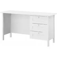 Home Office 3 Drawer Desk - Alpine White, Oak