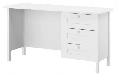 Home Office 3 Drawer Desk - Alpine White, Oak