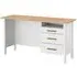 Home Office 3 Drawer Desk - Alpine White, Sonoma Oak