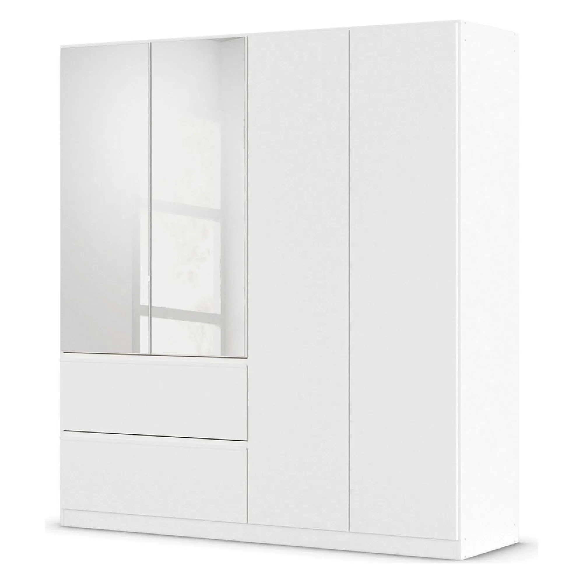 Joel 181cm 4 Door Combi Wardrobe - Alpine White