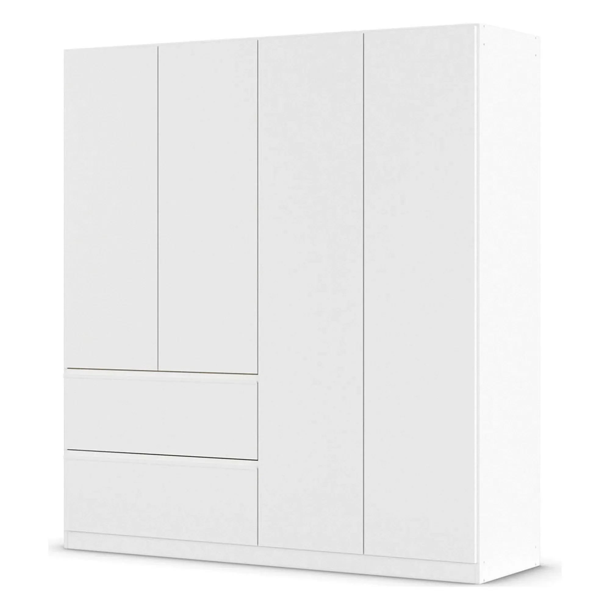 Joel 181cm 4 Door Wardrobe - Alpine White