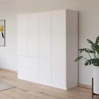 Joel 181cm 4 Door Wardrobe - Alpine White