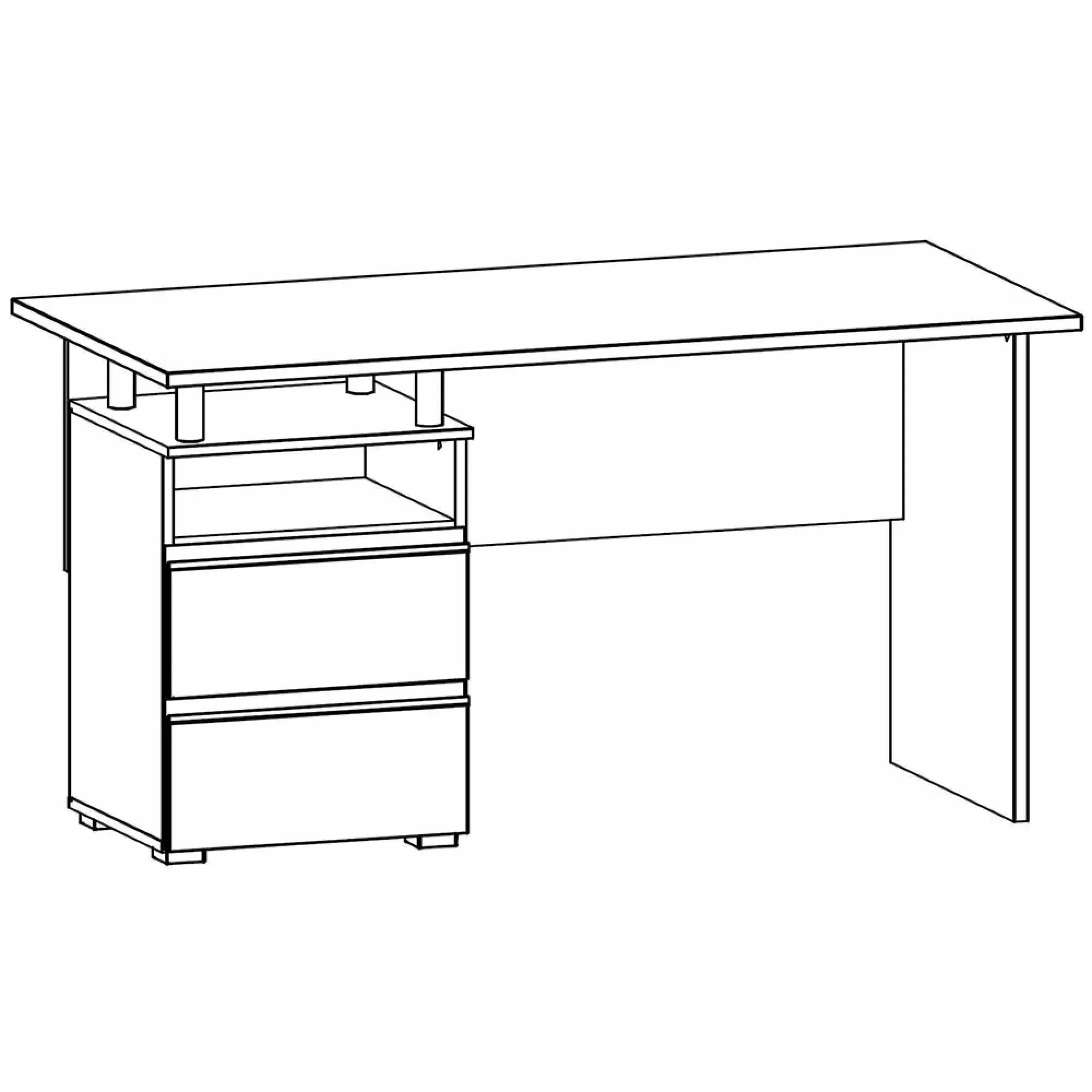 Joel 2 Drawer Desk - Alpine White