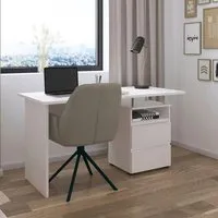 Joel 2 Drawer Desk - Alpine White