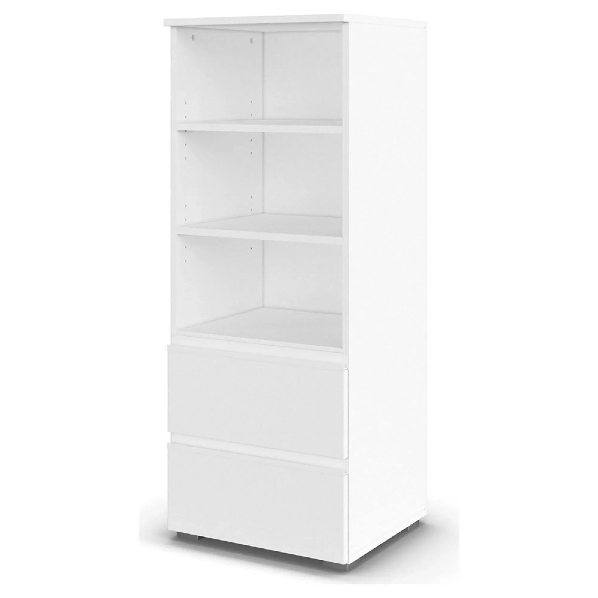 Joel 2 Drawer Shelving Unit - Alpine White