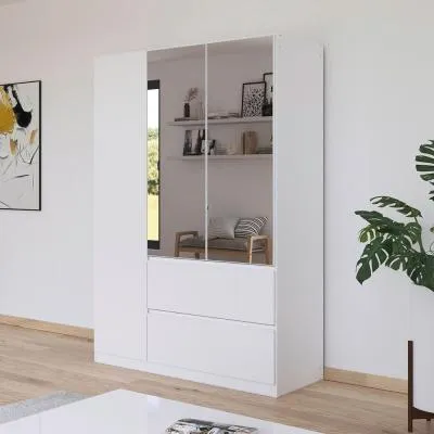 Joel 3 Door Combi Wardrobe - Alpine White