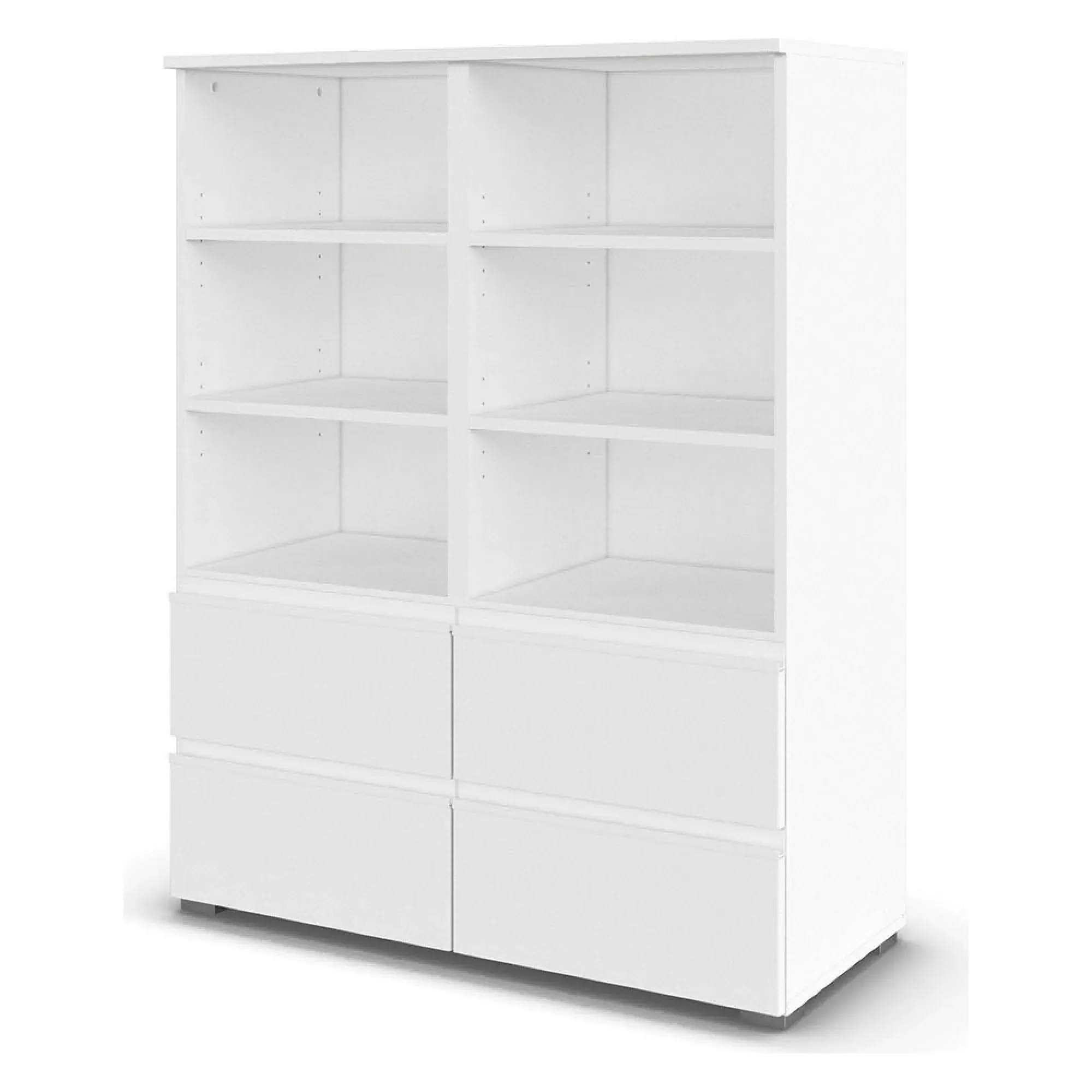 Joel 4 Drawer Shelving Unit - Alpine White