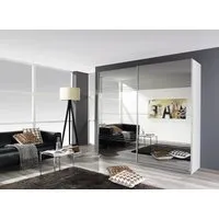 Koblenz 2 Door Sliding Wardrobe with Mirror - Alpine White