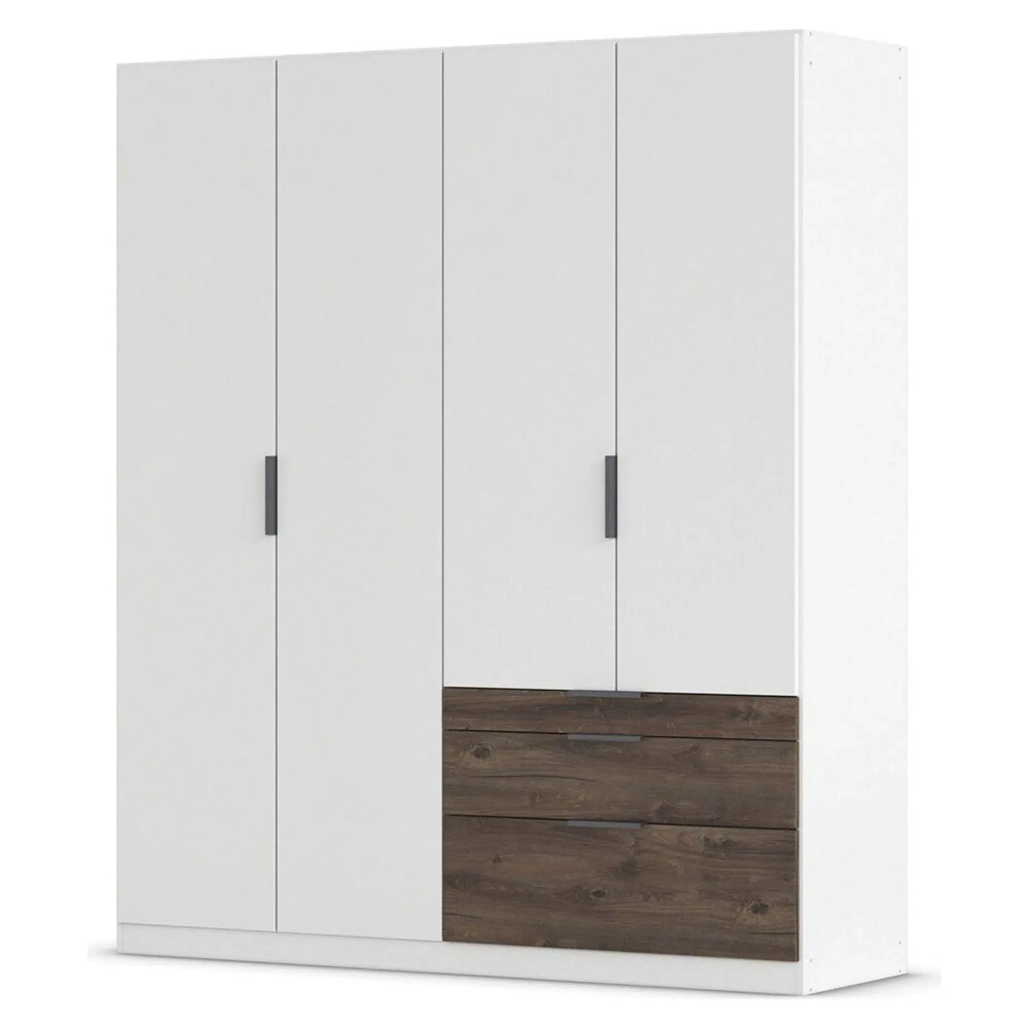 Koda 4 Door Wardrobe with Drawers - Alpine White