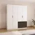 Koda 4 Door Wardrobe with Drawers - Alpine White