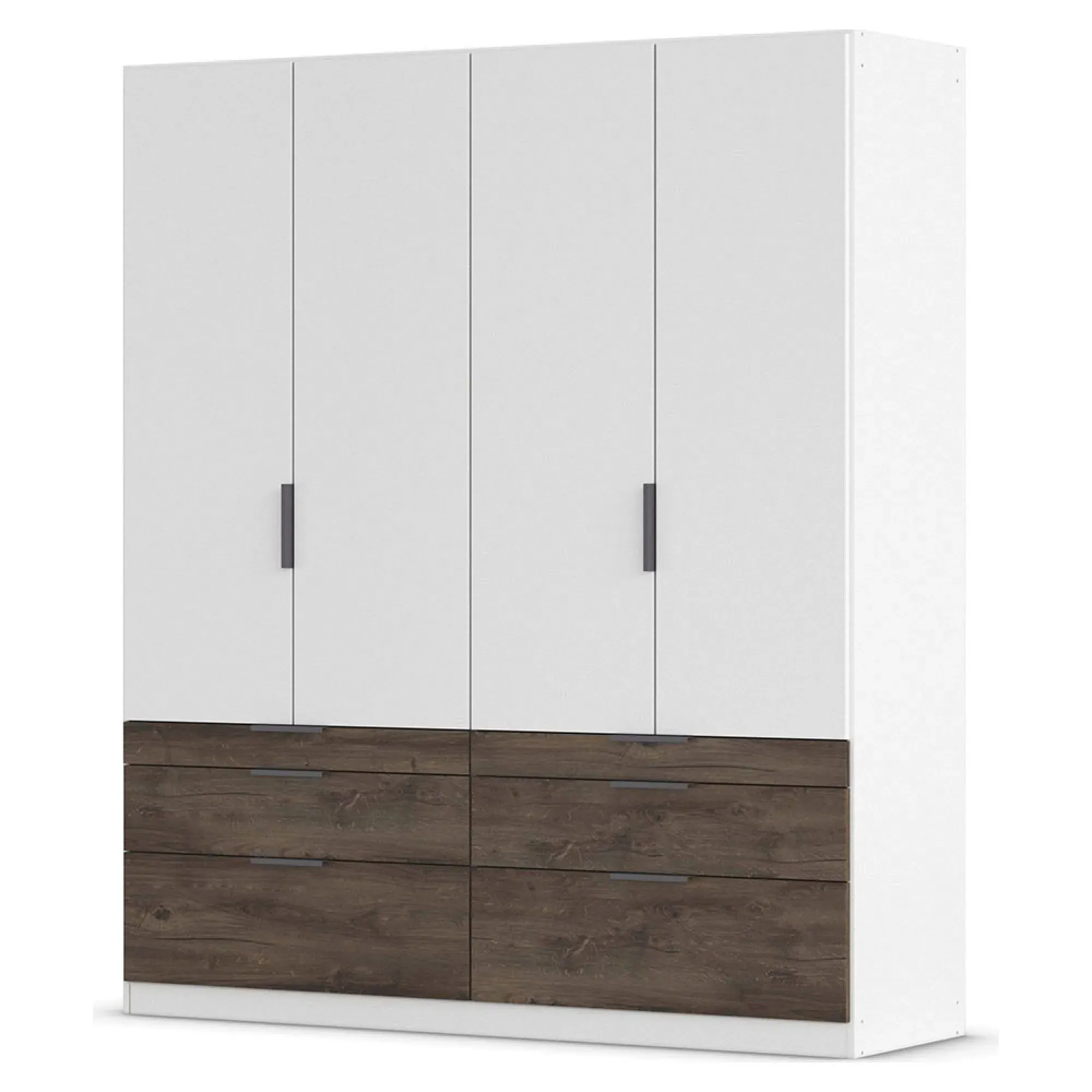 Koda 4 Door Wardrobe with Drawers - Alpine White