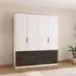 Koda 4 Door Wardrobe with Drawers - Alpine White