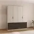 Koda 4 Door Wardrobe with Drawers - Champagne