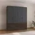 Koda 4 Door Wardrobe with Drawers - Metallic Dark Grey