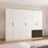 Koda 6 Door Wardrobe with RHF Drawers - Alpine White