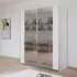 Kronach 175cm 2 Door Mirrored Sliding Wardrobe - Alpine White