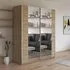 Kronach 175cm 2 Door Mirrored Sliding Wardrobe - Artisan Oak
