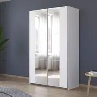 Kronach 2 Door Mirrored Sliding Wardrobe - Alpine White
