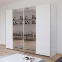 Kronach 2 Door Mirrored Sliding Wardrobe - Alpine White