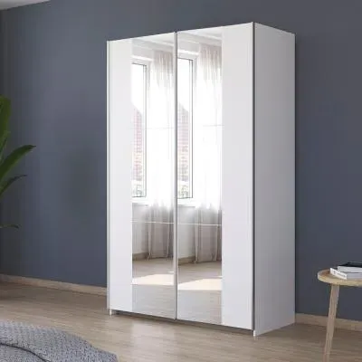 Kronach 2 Door Mirrored Sliding Wardrobe - Alpine White image