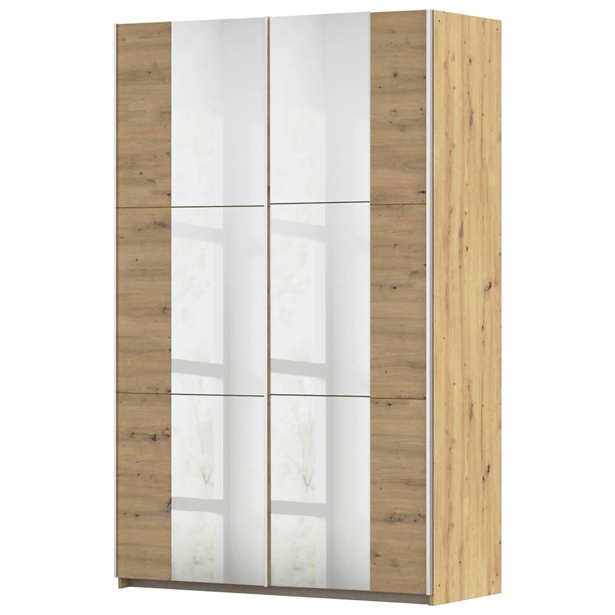 Kronach 2 Door Mirrored Sliding Wardrobe - Artisan Oak