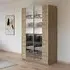 Kronach 2 Door Mirrored Sliding Wardrobe - Artisan Oak
