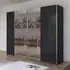 Kronach 2 Door Mirrored Sliding Wardrobe - Metallic Dark Grey