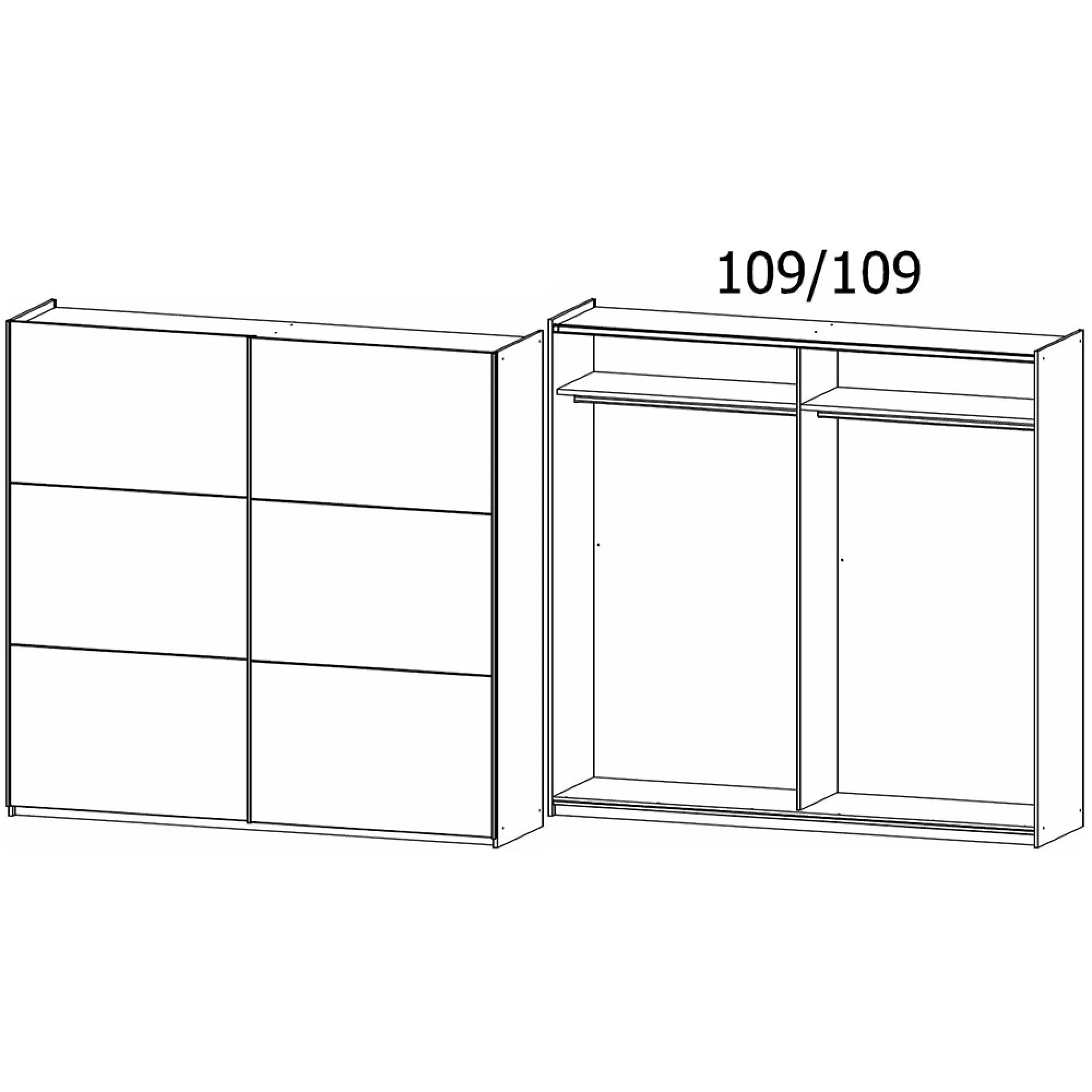 Kronach 2 Door Sliding Wardrobe - Alpine White