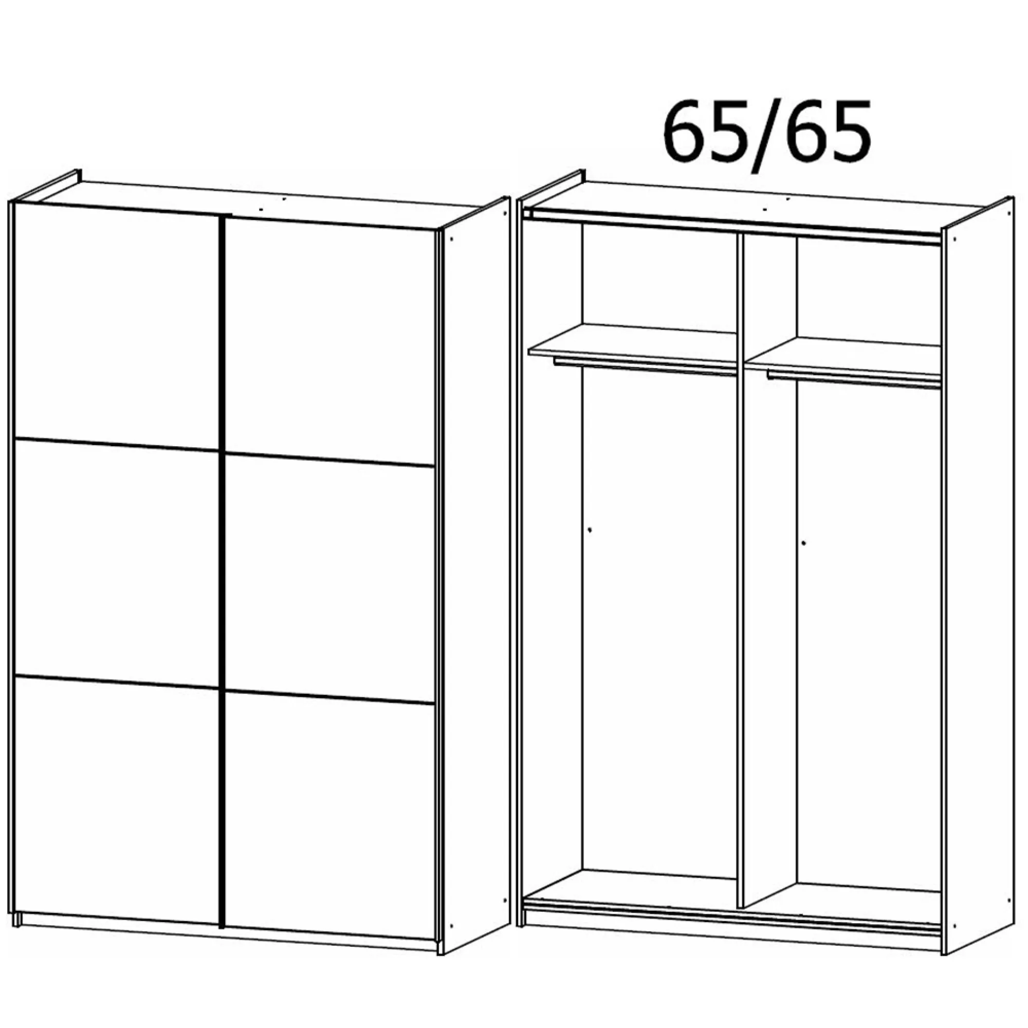 Kronach 2 Door Sliding Wardrobe - Alpine White