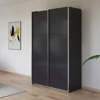 Kronach 2 Door Sliding Wardrobe - Metallic Dark Grey