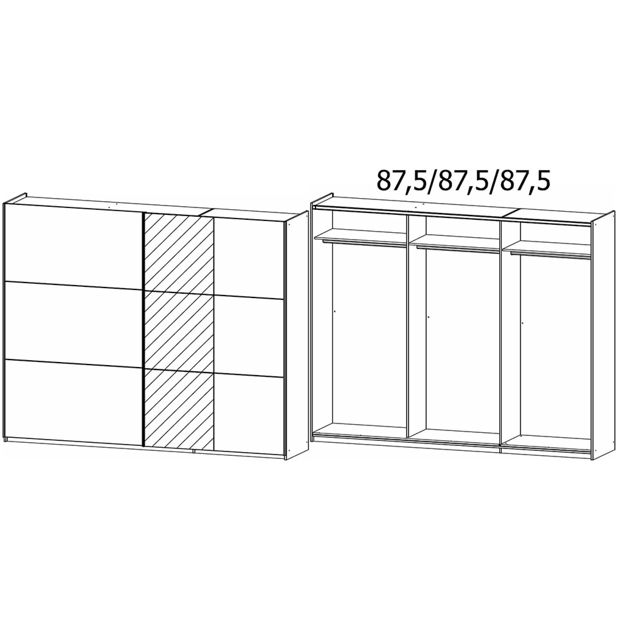 Kronach 2 Door Sliding Wardrobe with Mirror - Artisan Oak