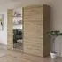Kronach 2 Door Sliding Wardrobe with Mirror - Artisan Oak