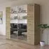 Kronach 218cm 2 Door Mirrored Sliding Wardrobe - Artisan Oak