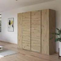 Kronach 225cm 4 Door Wardrobe - Artisan Oak