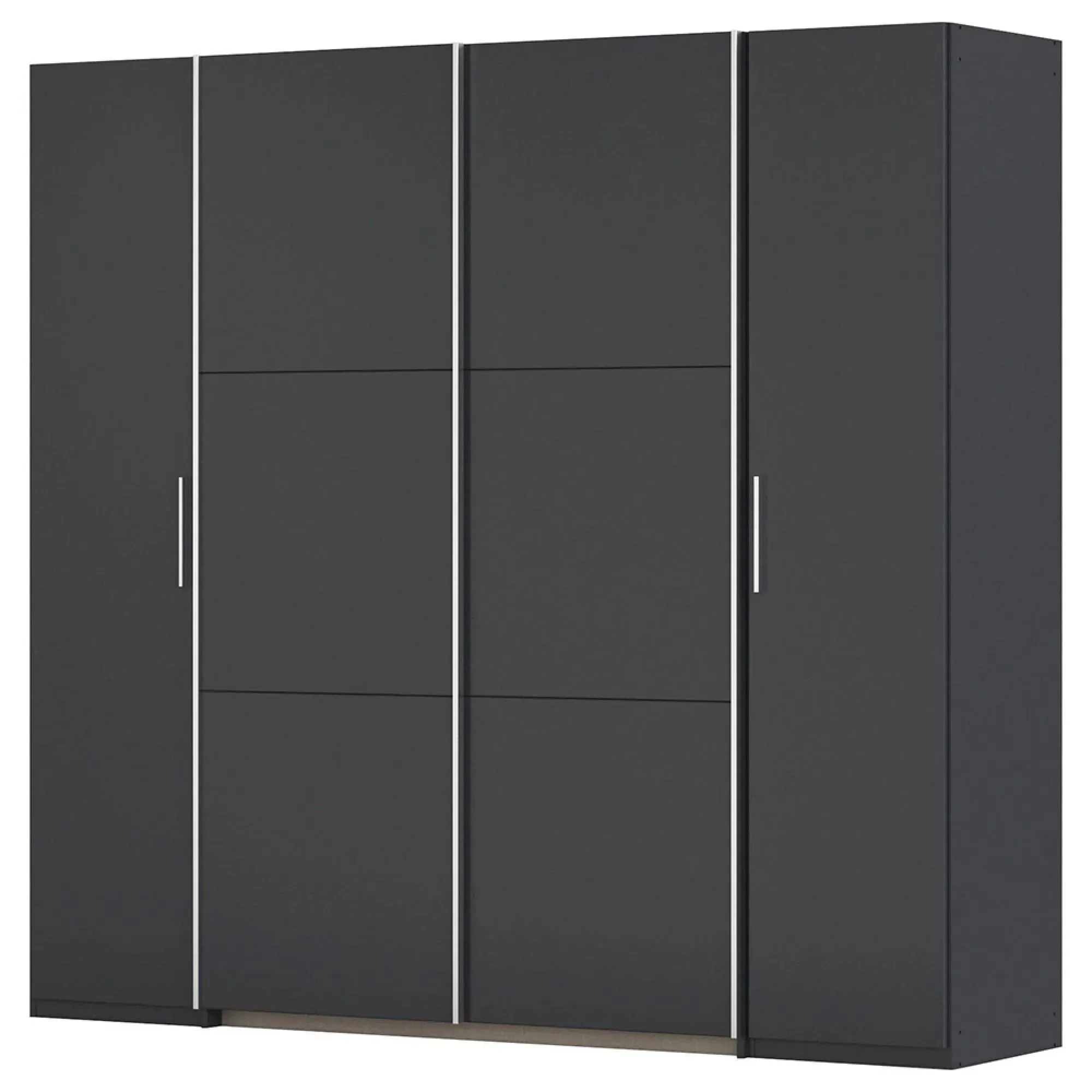 Kronach 225cm 4 Door Wardrobe - Metallic Dark Grey
