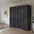 Kronach 225cm 4 Door Wardrobe - Metallic Dark Grey