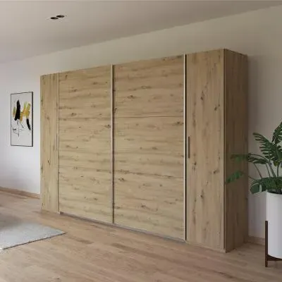 Kronach 4 Door Wardrobe - Artisan Oak