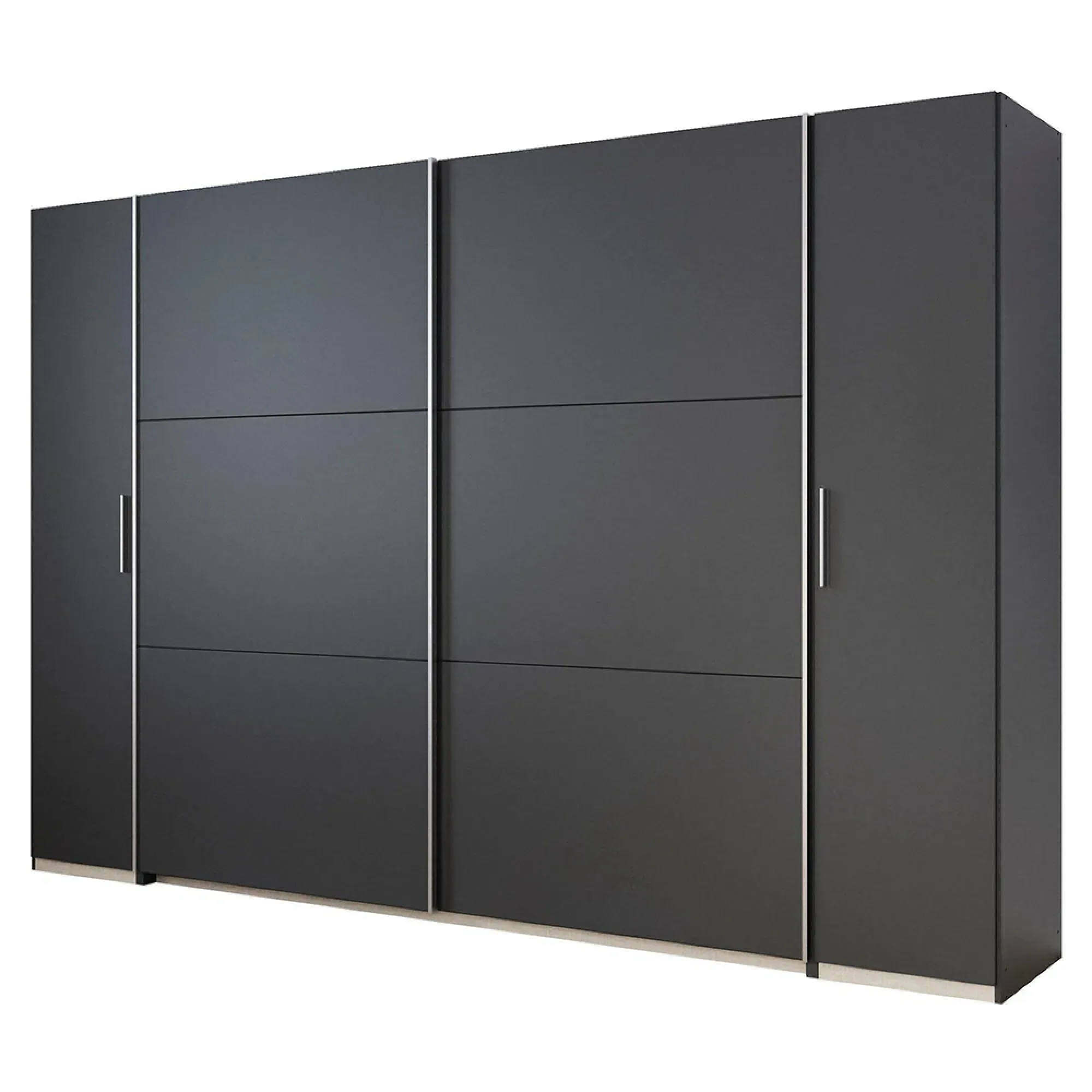 Kronach 4 Door Wardrobe - Metallic Dark Grey