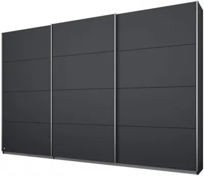 Kulmbach 3-Door Sliding Wardrobe - Grey Metallic image