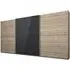 Kulmbach 3-Door Sliding Wardrobe - Sonoma Oak, Glass