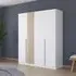 Lamella 181cm 4 Door Wardrobe - Alpine White