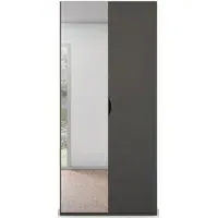 Lias 2 Door Wardrobe with Mirror - Graphite