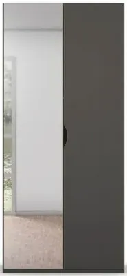 Lias 2 Door Wardrobe with Mirror - Graphite image