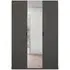 Lias 3-Door Wardrobe with Mirror - Black